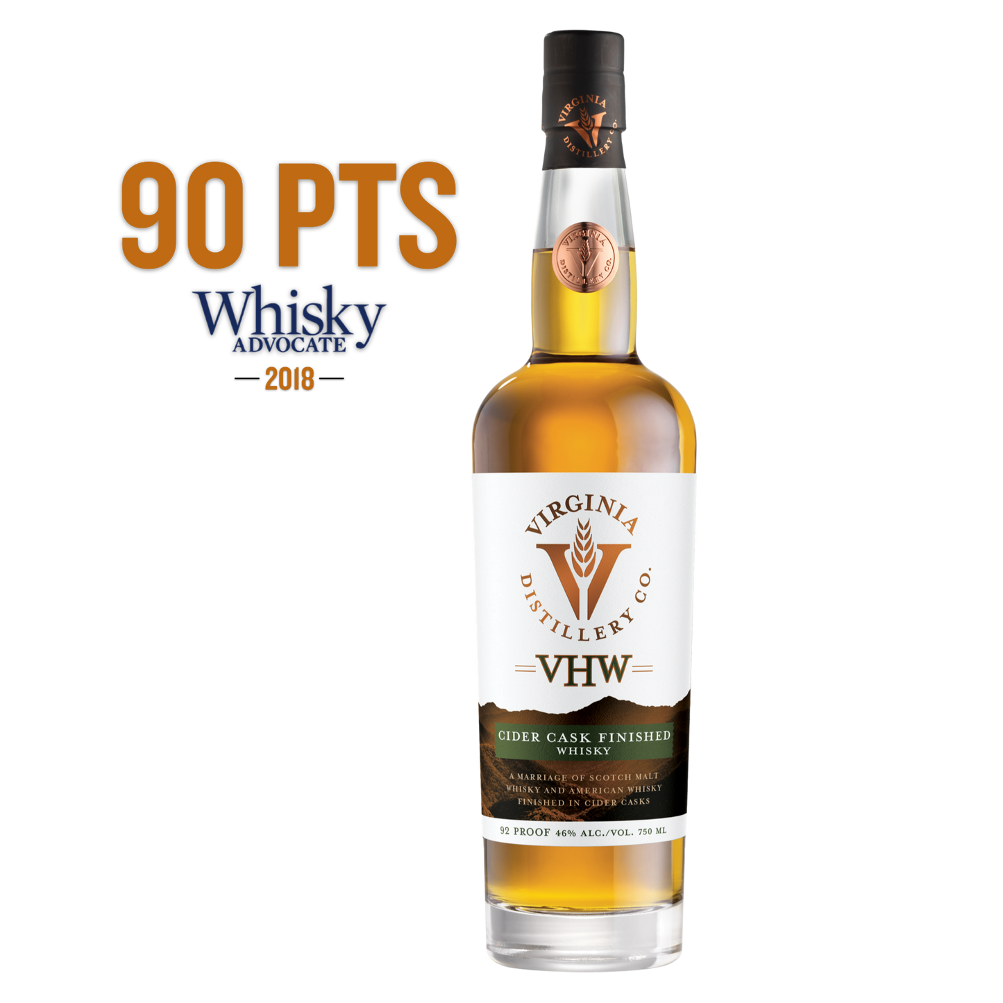 VHW Cider Cask Finished - Virginia Distillery Company