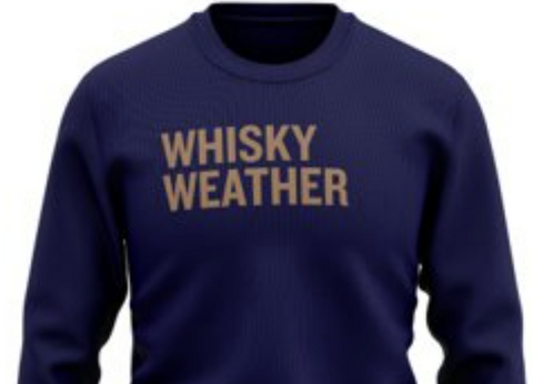 Sweatshirt: Navy Whisky Weather