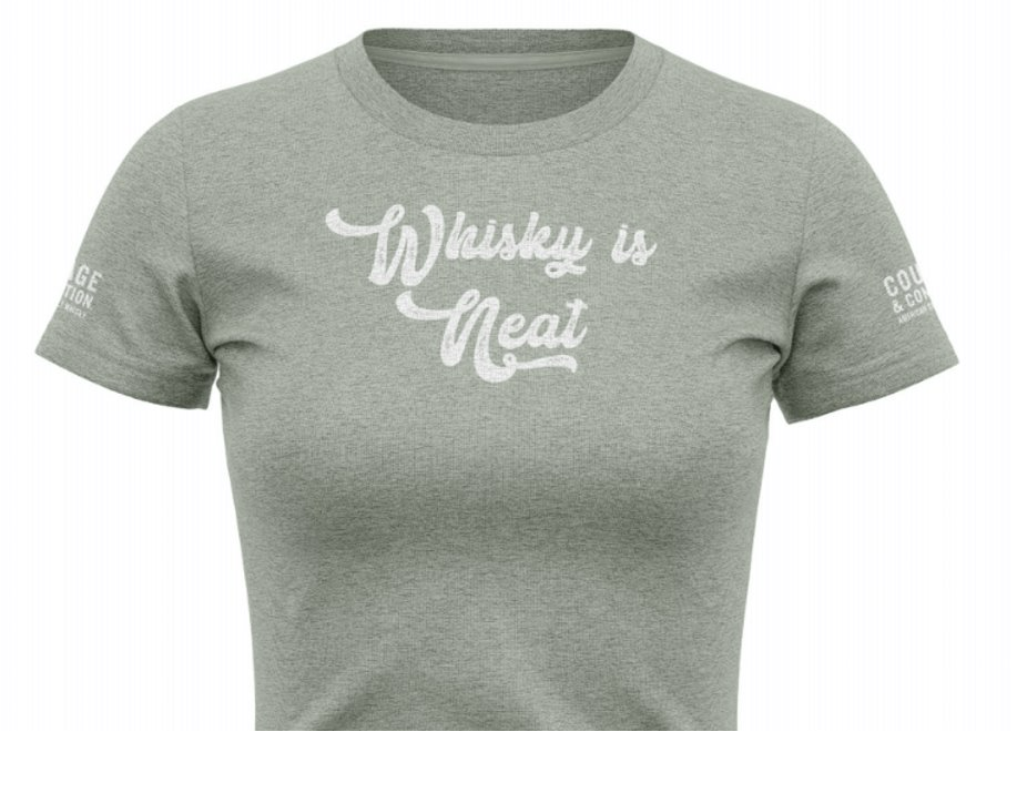 T-Shirt: Light Green Whisky Is Neat - Virginia Distillery Company